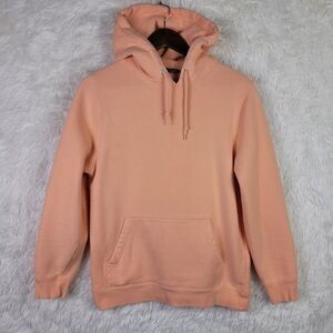 Stussy Mens Small Coral Pink Peach Hoodie Y2K Streetwear
